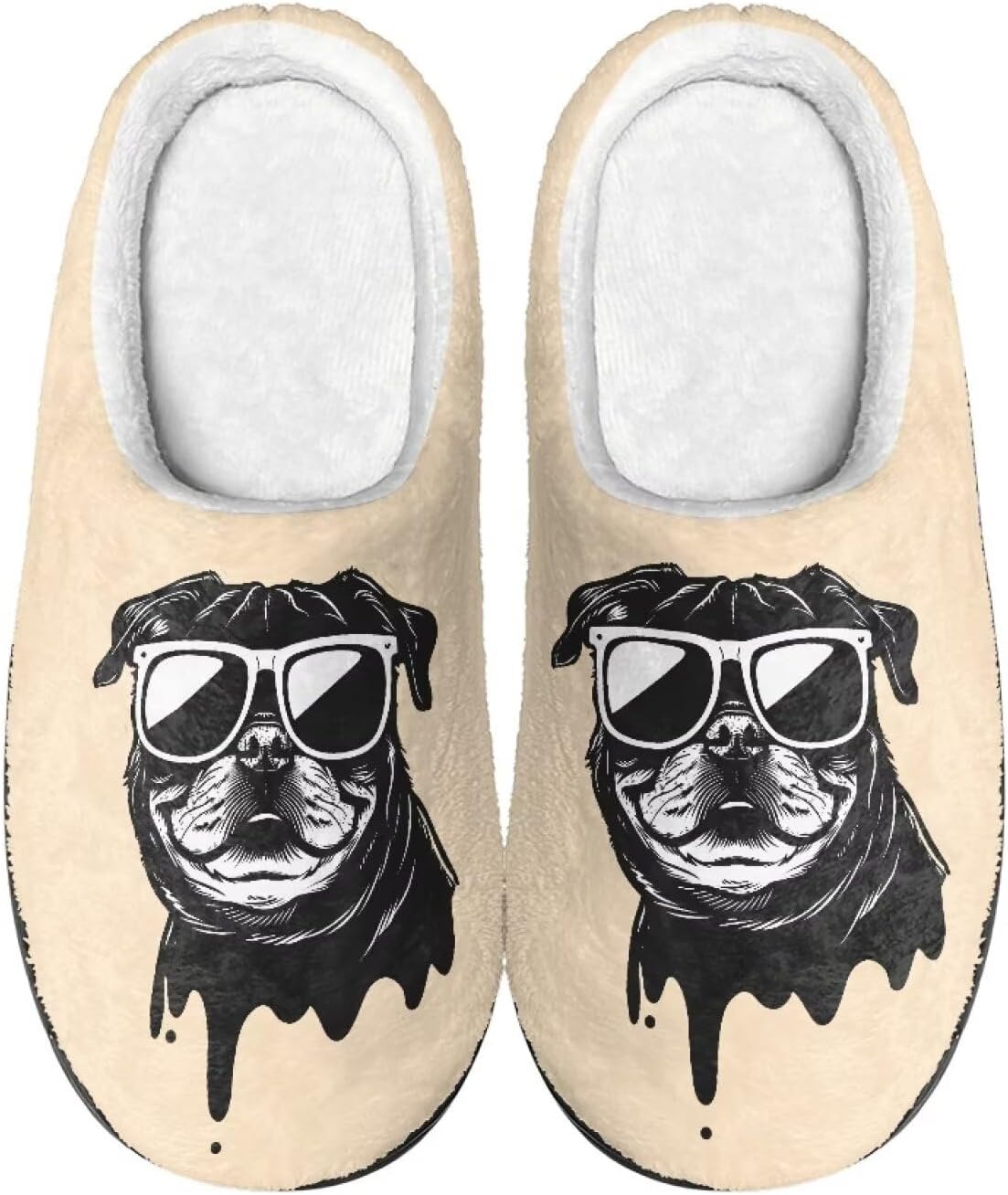 

Тапочки с животным принтом для мужчин и женщин, противоскользящие, с закрытым носком, мягкие, для дома и улицы Baxinh, желтый