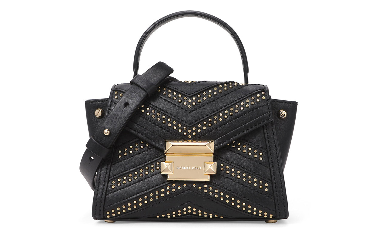 

Маленькая черная кожаная сумка через плечо MICHAEL KORS