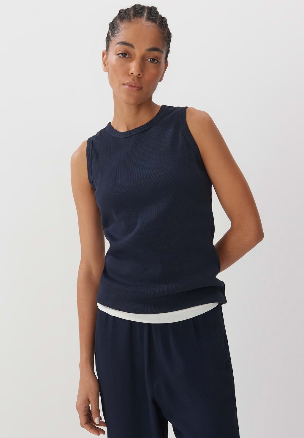 

Топ SLIM FIT RIB someday., темно-синий