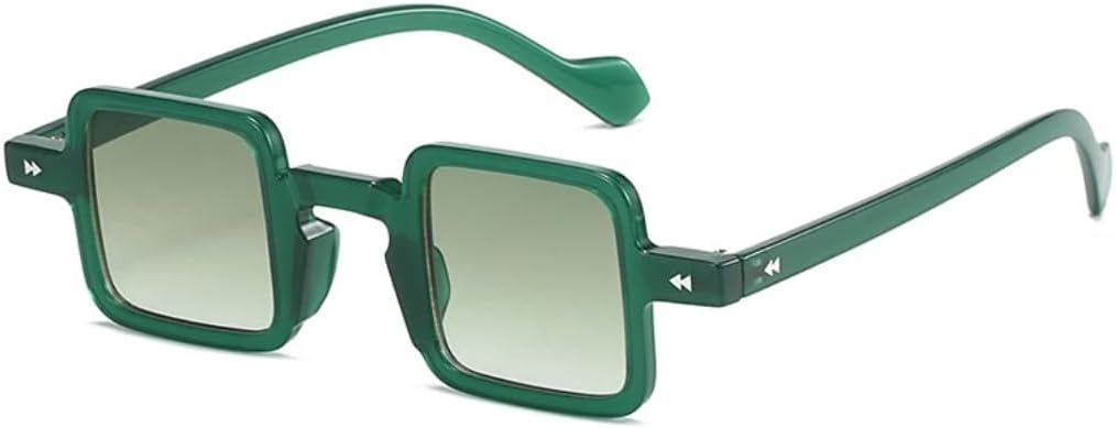 

Ретро-солнцезащитные очки для женщин и мужчин, маленькие, с прозрачными линзами конфетных цветов, модный градиентный дизайн, защита от УФ-излучения UV400 TVTBBVV, Green Green Gradient