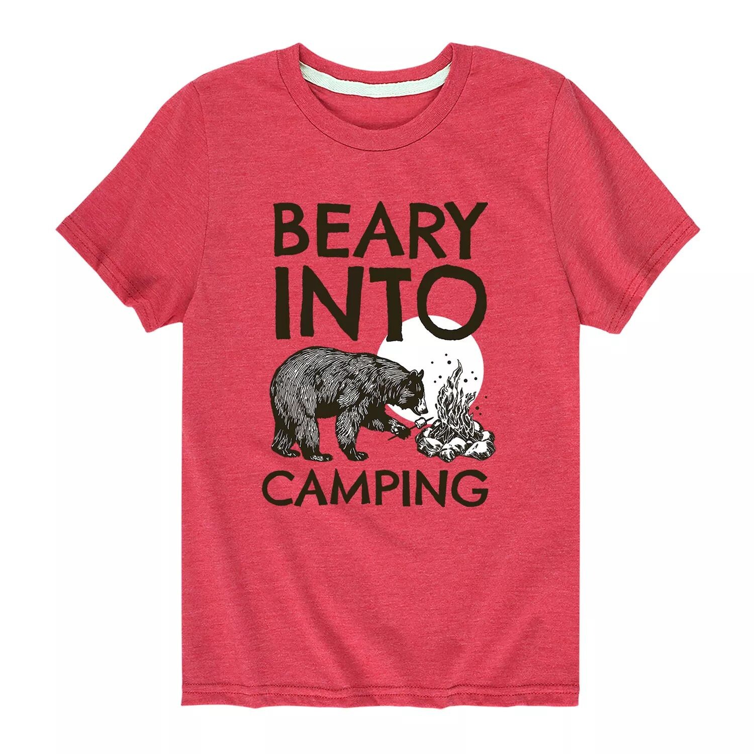 

Футболка с рисунком Beary Into Camping для мальчиков 8–20 лет Licensed Character, красный