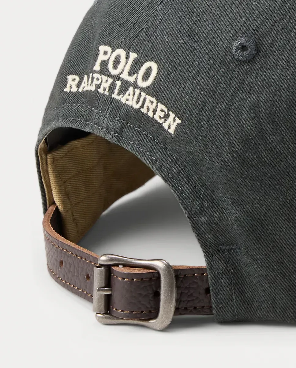 Мужская кепка из саржи с Polo Bear Polo Ralph Lauren, темно-серый — фото 3