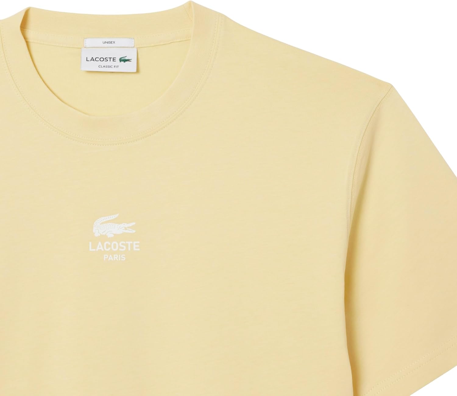 Мужская хлопковая футболка с логотипом Lacoste, Sesame — фото 2