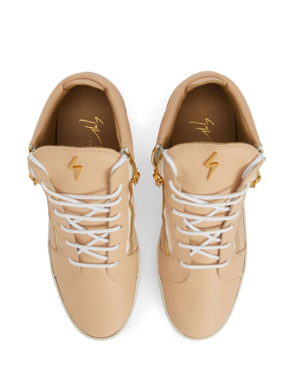 Кроссовки Giuseppe Zanotti Frankie Logo-plaque, светло-оранжевый — фото 4