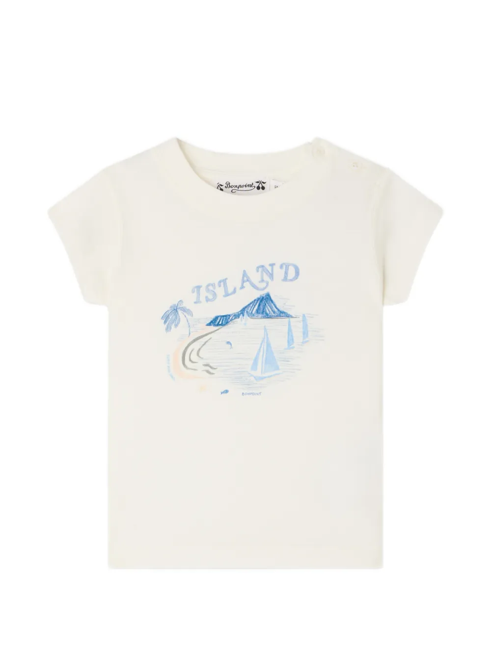 

Футболка с графическим принтом Том Bonpoint, бежевый