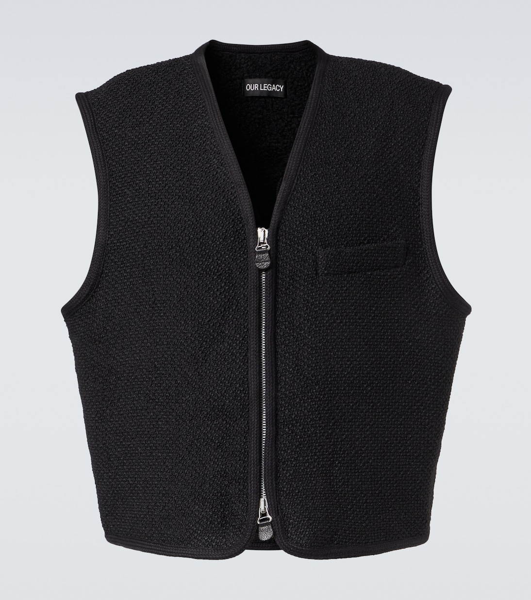 

Жилет на подкладке из искусственной овчины Our Legacy, Evening Black Boucle Wool
