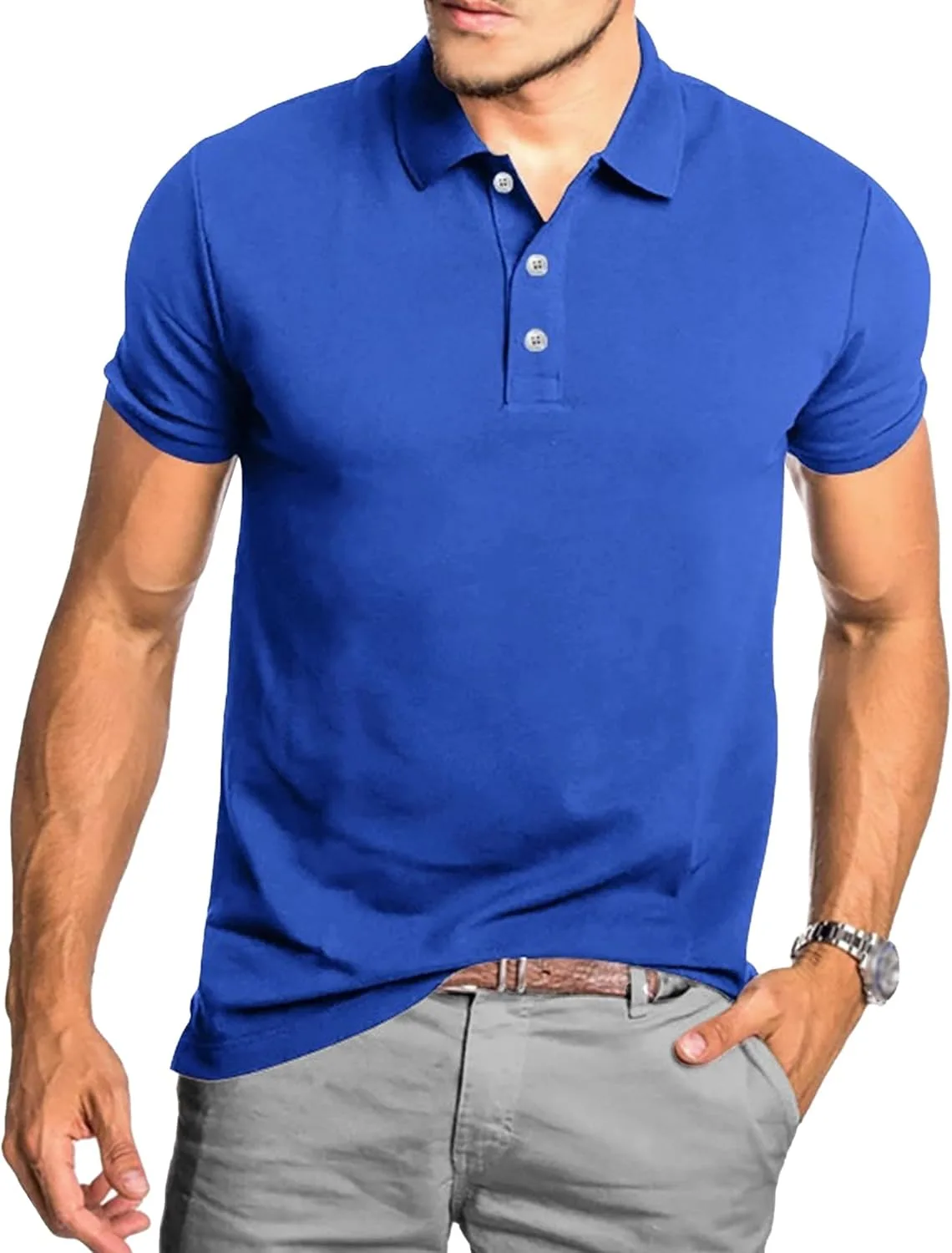 

Летняя поло для мужчин Classic Fit, короткий рукав DGHM-JLMY