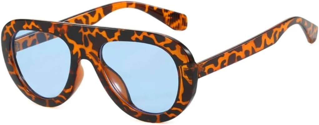 

Винтажные солнцезащитные очки для женщин и мужчин, модные классические солнцезащитные очки с защитой от УФ-излучения UV400, для рыбалки, вождения и путешествий VVTWSSW, Leopard Blue