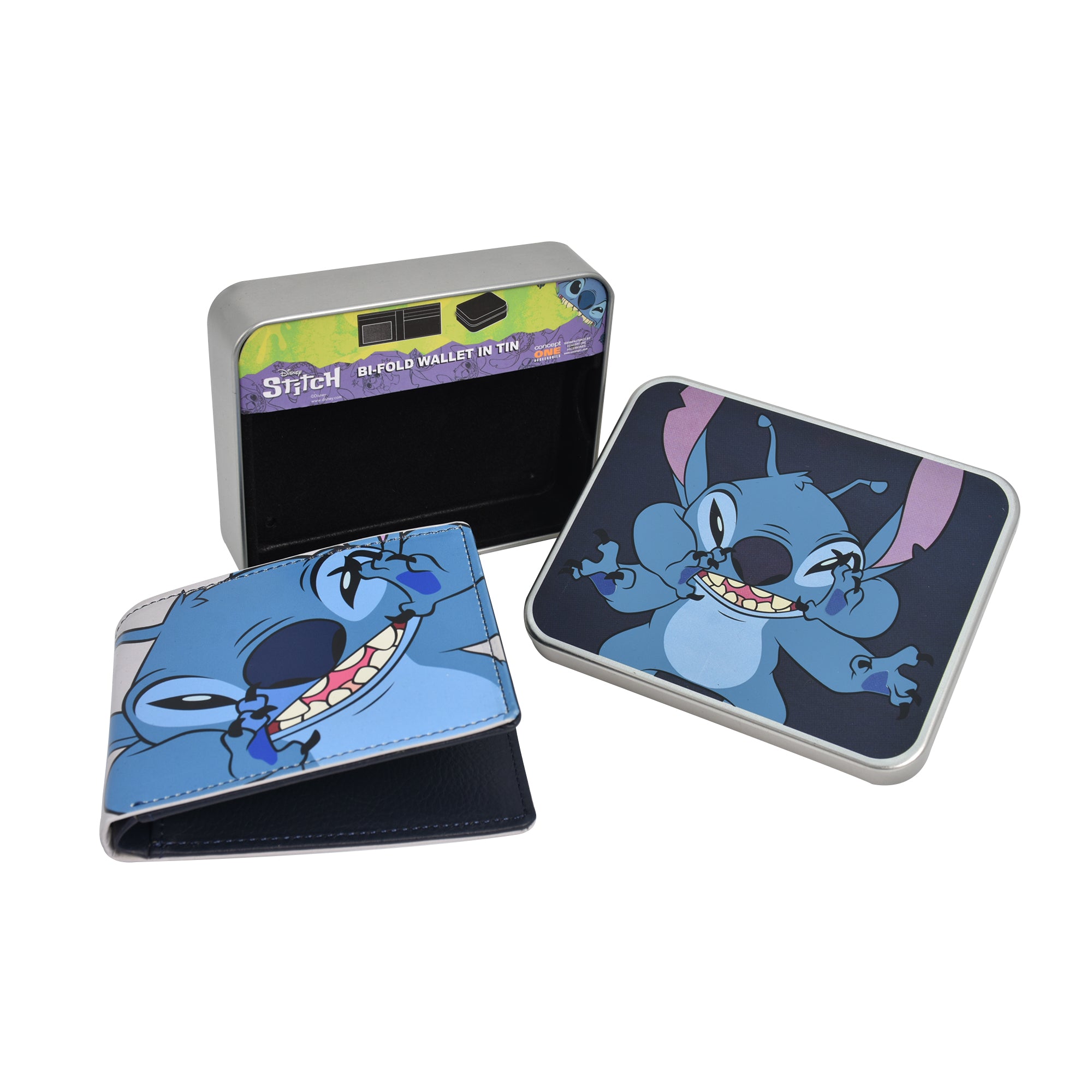 

Кошелек Disney's Stitch Bifold в декоративном жестяном футляре, многоцветный Concept One, цвет multi
