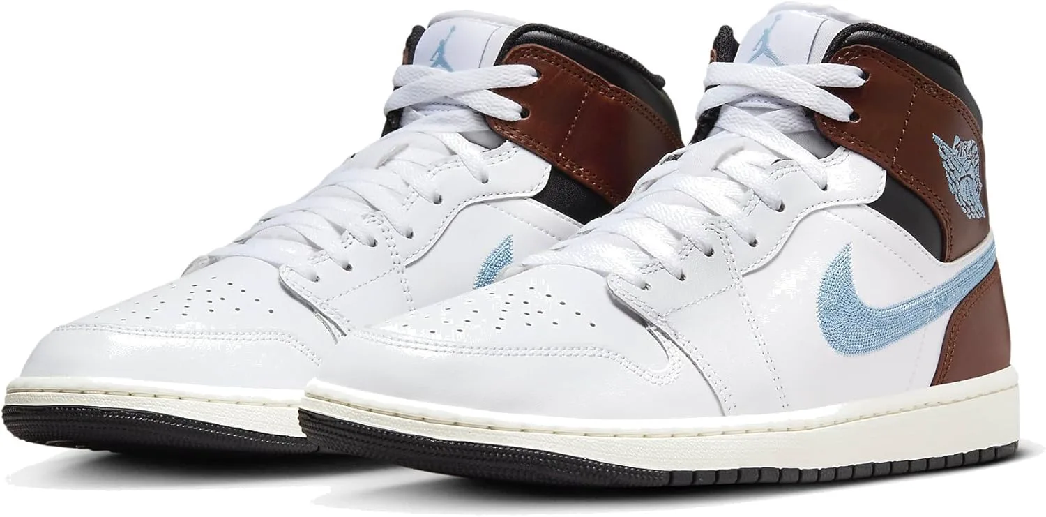 Кроссовки мужские NIKE Air Jordan 1 SE Mid, серый черный — фото 3