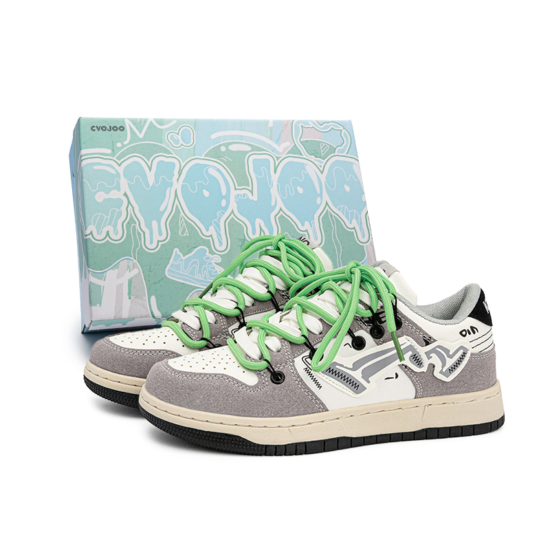 

CVOJOO Серые унисекс скейтерские кроссовки с противоскользящей подошвой, цвет Gray