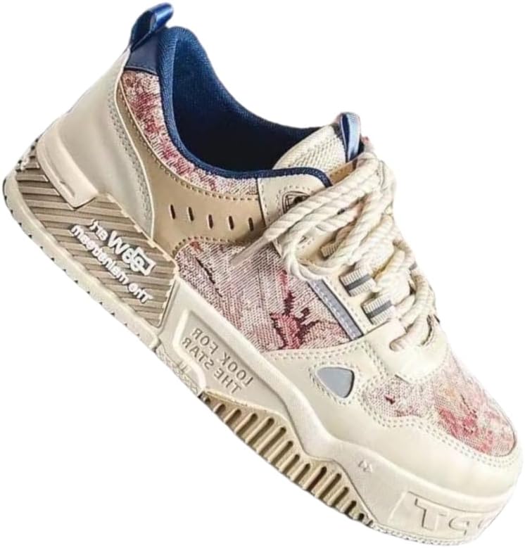 

Мужские повседневные спортивные кроссовки с толстой подошвой и противоскользящей подошвой - легкие и дышащие, подходят для активного отдыха на улице, ежедневного использования и тренировок в спортзале Fmshi, красный