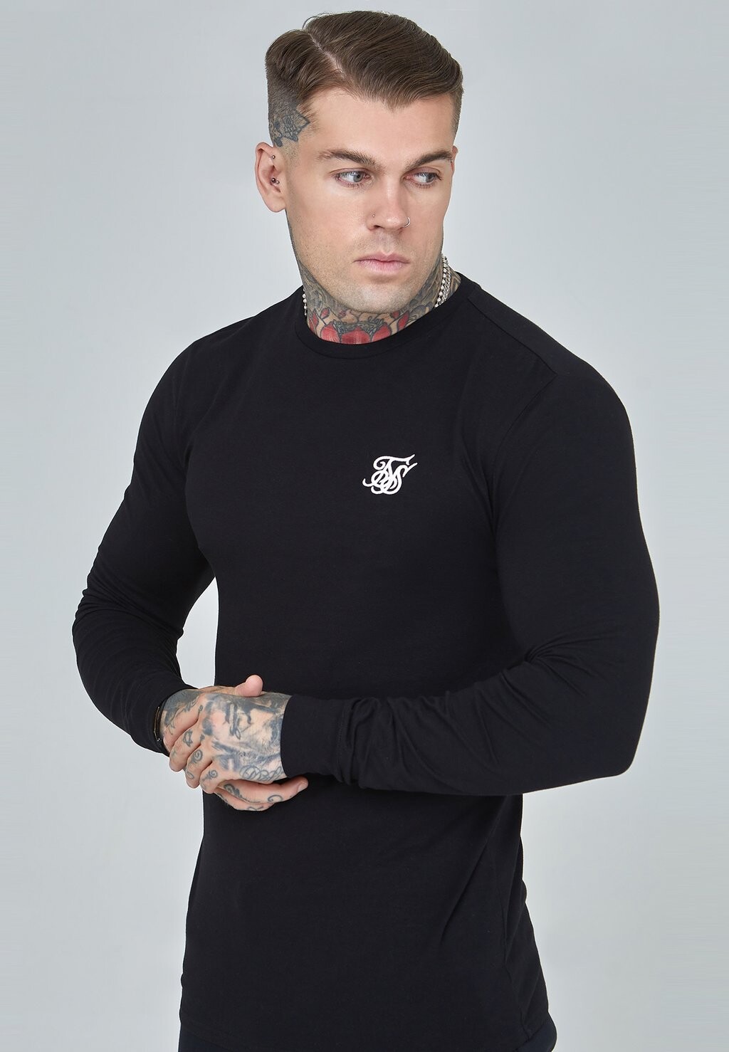 

Рубашка с длинным рукавом ESSENTIALS SIKSILK, черный