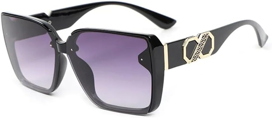 

Крупные солнцезащитные очки с градиентным переходом для мужчин и женщин, для вождения, винтажные солнцезащитные очки в большой оправе, защита от ультрафиолета UV400 LANGSER, C7