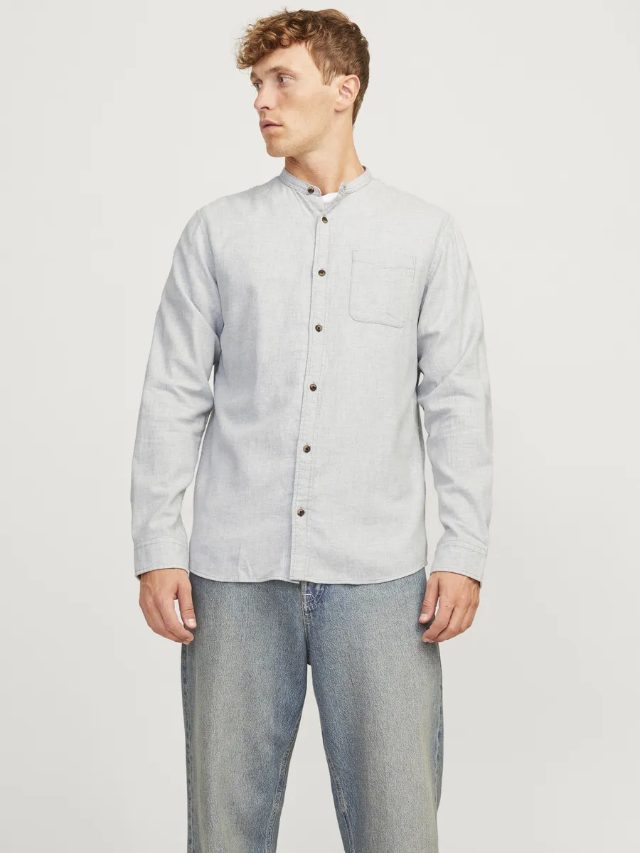 

Рубашка с длинными рукавами Jack & Jones "JJEBAND MELANGE SHIRT LS SN", серый