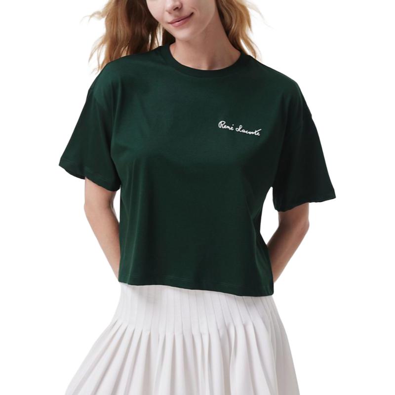 Футболка LACOSTE с нашивкой-логотипом, зеленый — фото 4