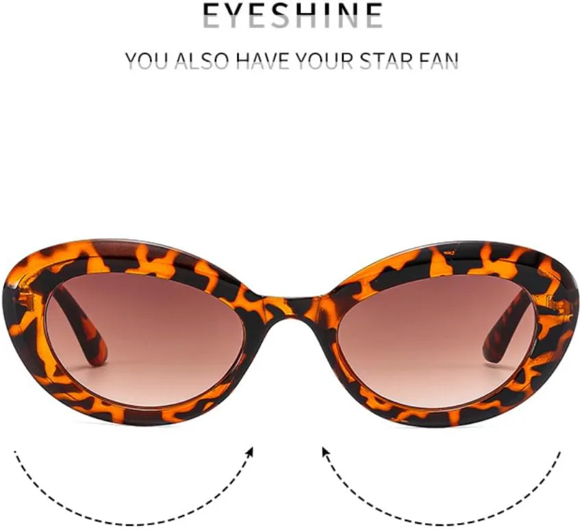 

Винтажные солнцезащитные очки для мужчин и женщин, роскошные, модные, в стиле панк, для путешествий, овальные, «кошачий глаз», женские, UV400 TVTBBVV, Brown Brown