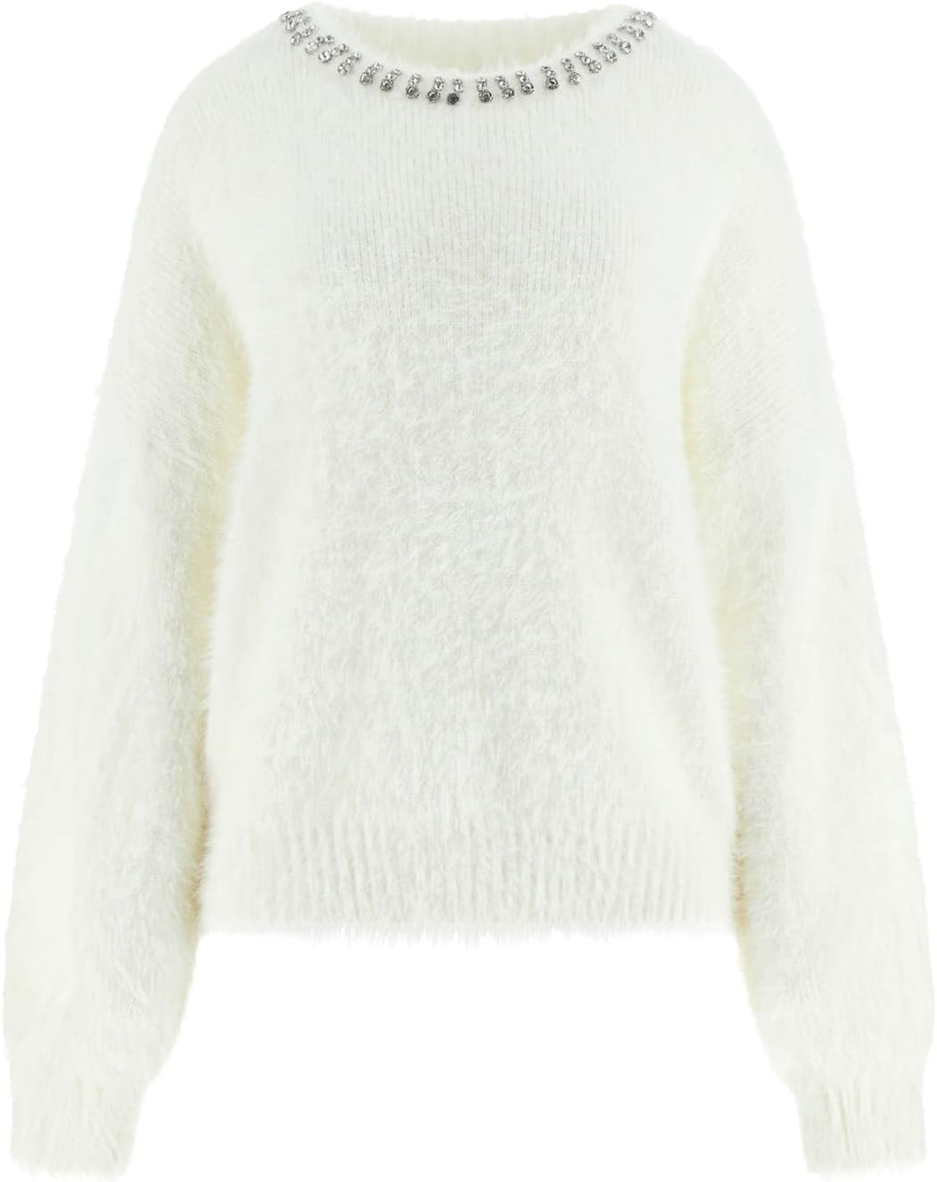 

Guess Женский свитер с длинными рукавами Arisa с пайетками, Dove White