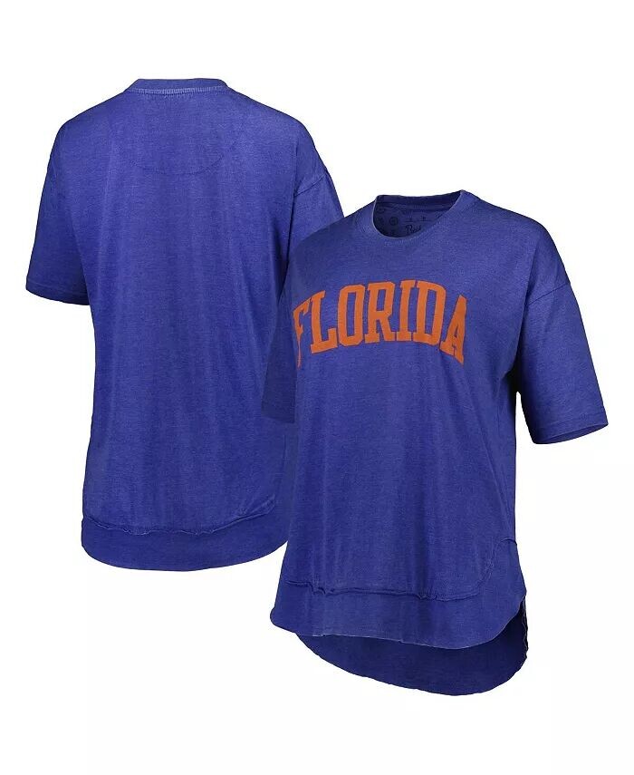 

Женская футболка-пончо с потертостями Royal Florida Gators Arch Pressbox