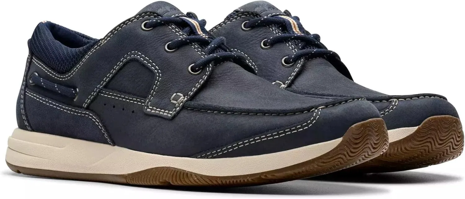 Мужские туфли на шнуровке Clarks Sailview Lace, Blue — фото 2