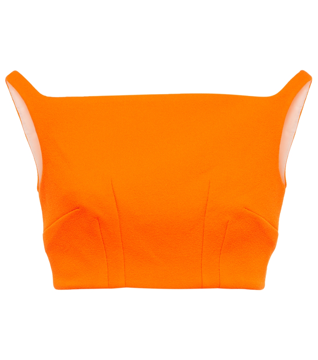 

Укороченный топ из шерстяного крепа Flore Emilia Wickstead, оранжевый