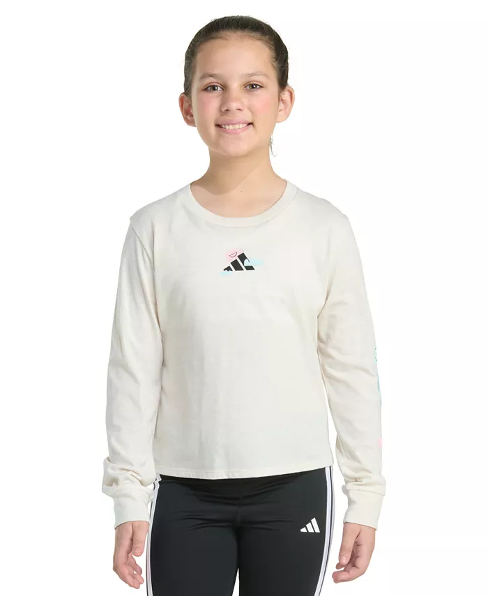 

Футболка Regular-Fit с логотипом для девочек 8-16 лет Adidas, белый