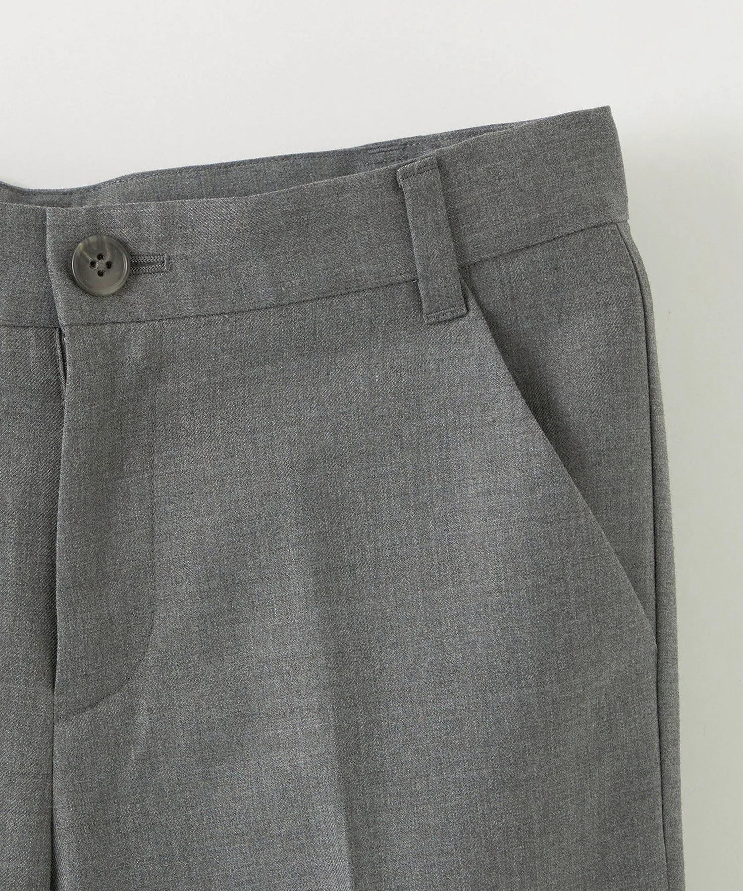 Однотонные брюки TRW полной длины / Детские 140-160 см United Arrows Green Label Relaxing, MD.GRAY — фото 3