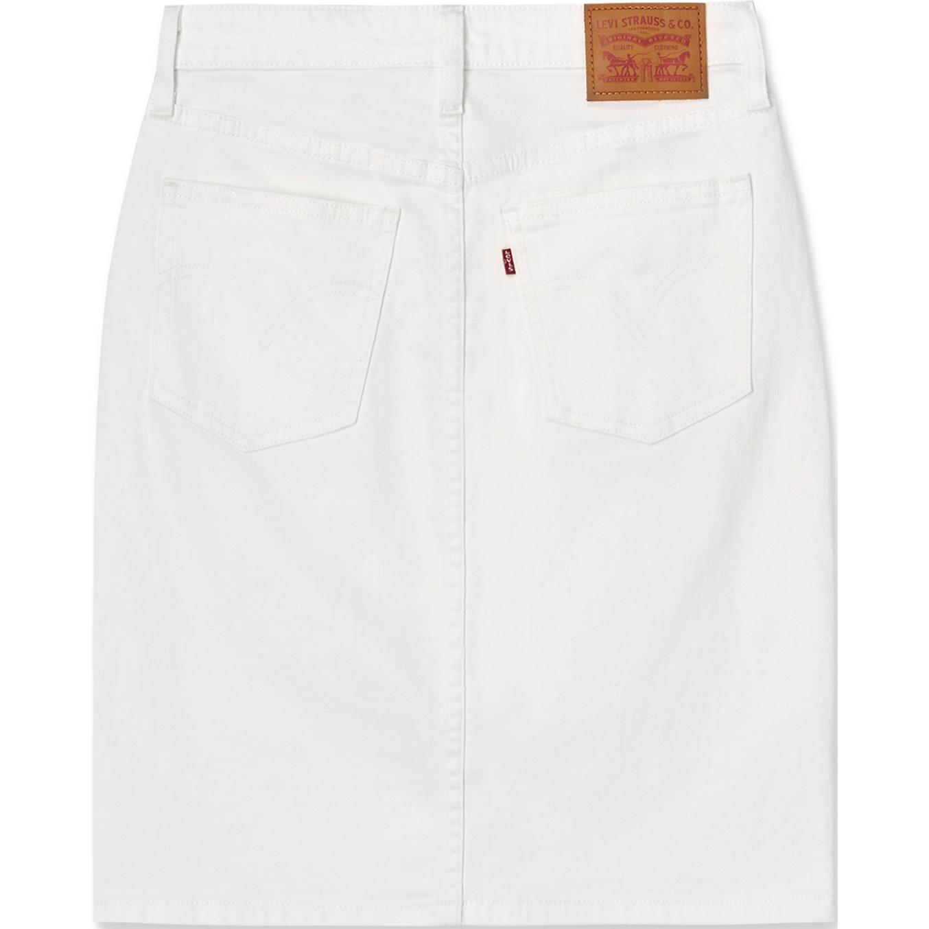 Levis SS24 летняя коллекция джинсовые шорты-юбки Women's White — фото 3