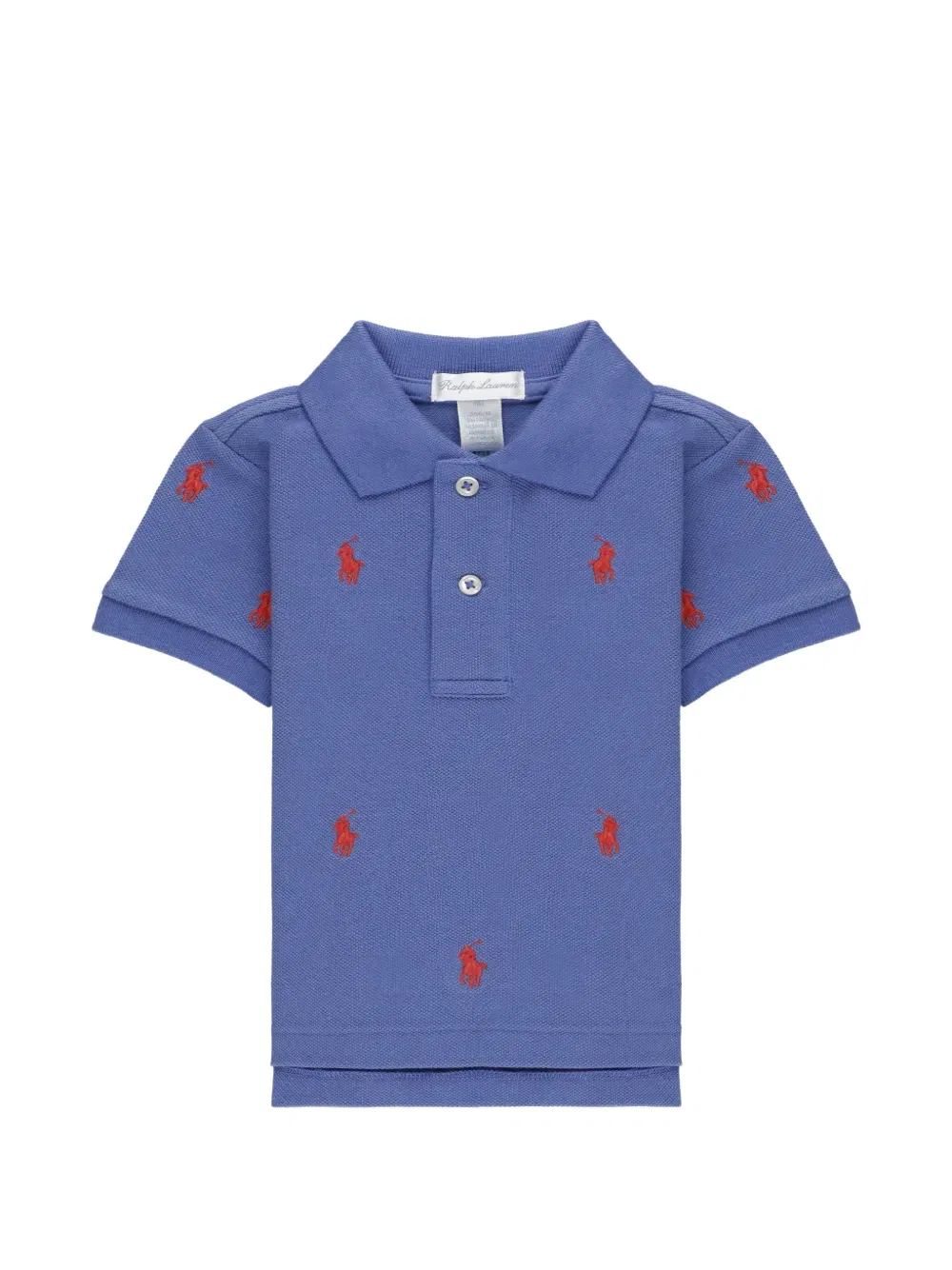 Вышитая рубашка-поло Polo Ralph Lauren Kids, синий