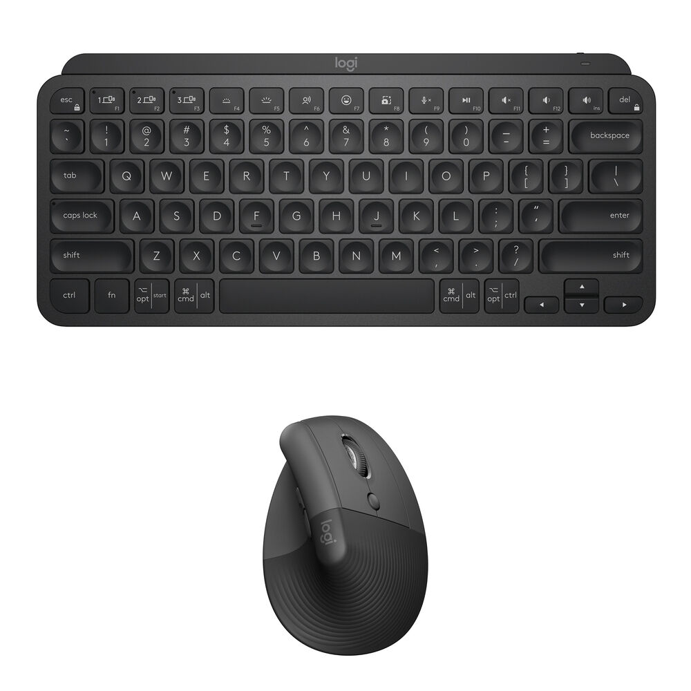

Комплект для творчества: беспроводная мини-клавиатура Logitech MX Keys и эргономичная вертикальная мышь (черная)