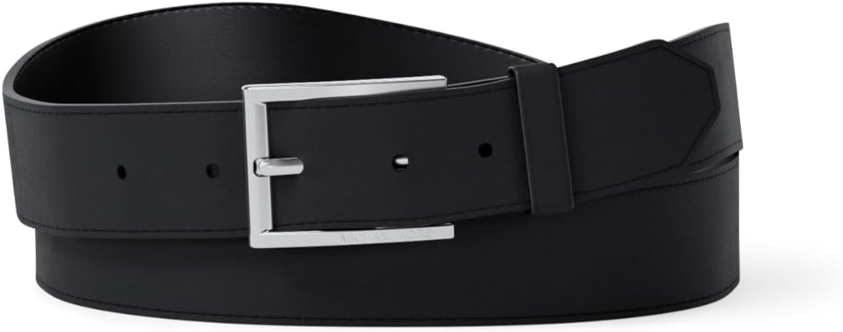 

Michael Kors мужской ремень для костюма 31mm Nubuck, Silver-Tone Hardware/Black