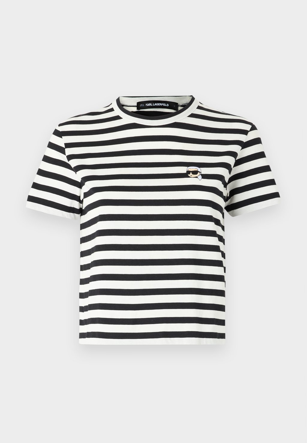 

Футболка с принтом IKON PATCH STRIPE KARL LAGERFELD, черный
