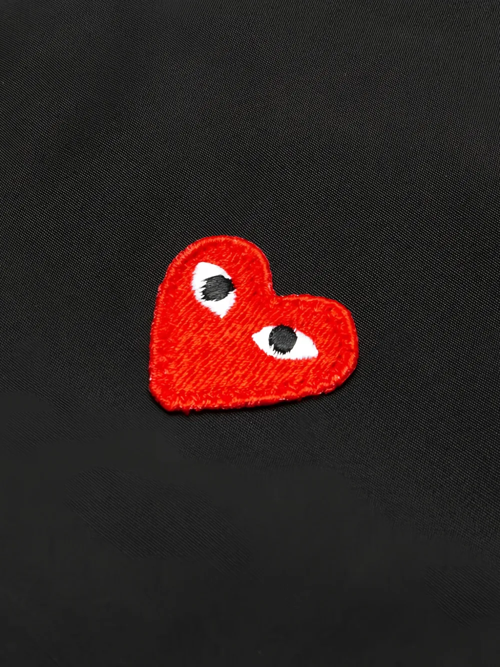 Рубашка на пуговицах с вышитым сердцем Comme Des Garçons Play Kids, черный — фото 4