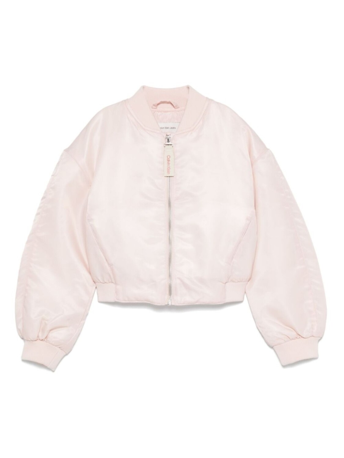 

Атласный бомбер Calvin Klein Kids, розовый
