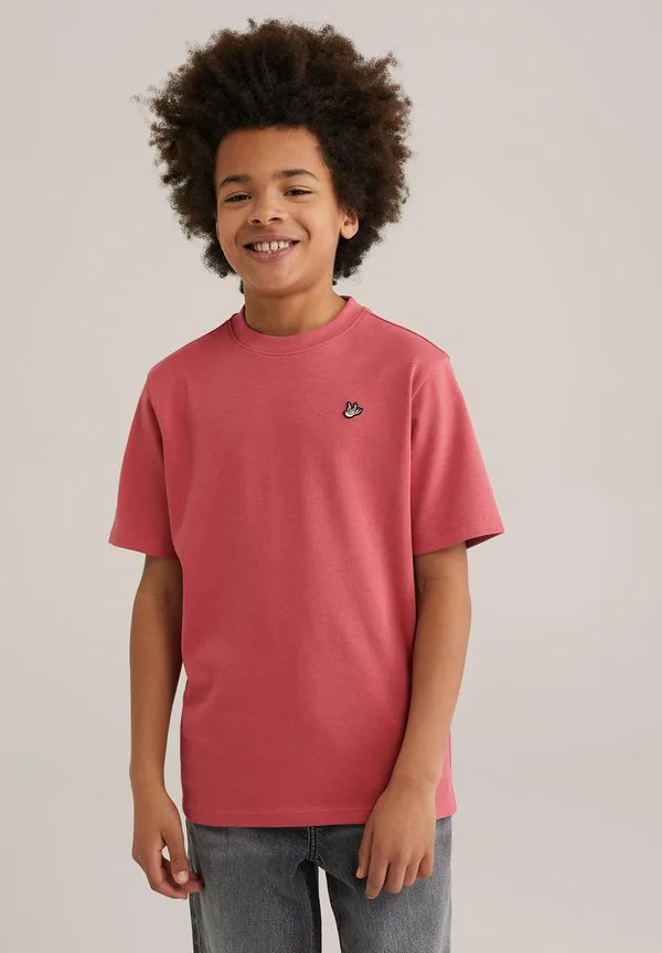 Ультрамягкая базовая футболка We Fashion, Coral Pink — фото 3