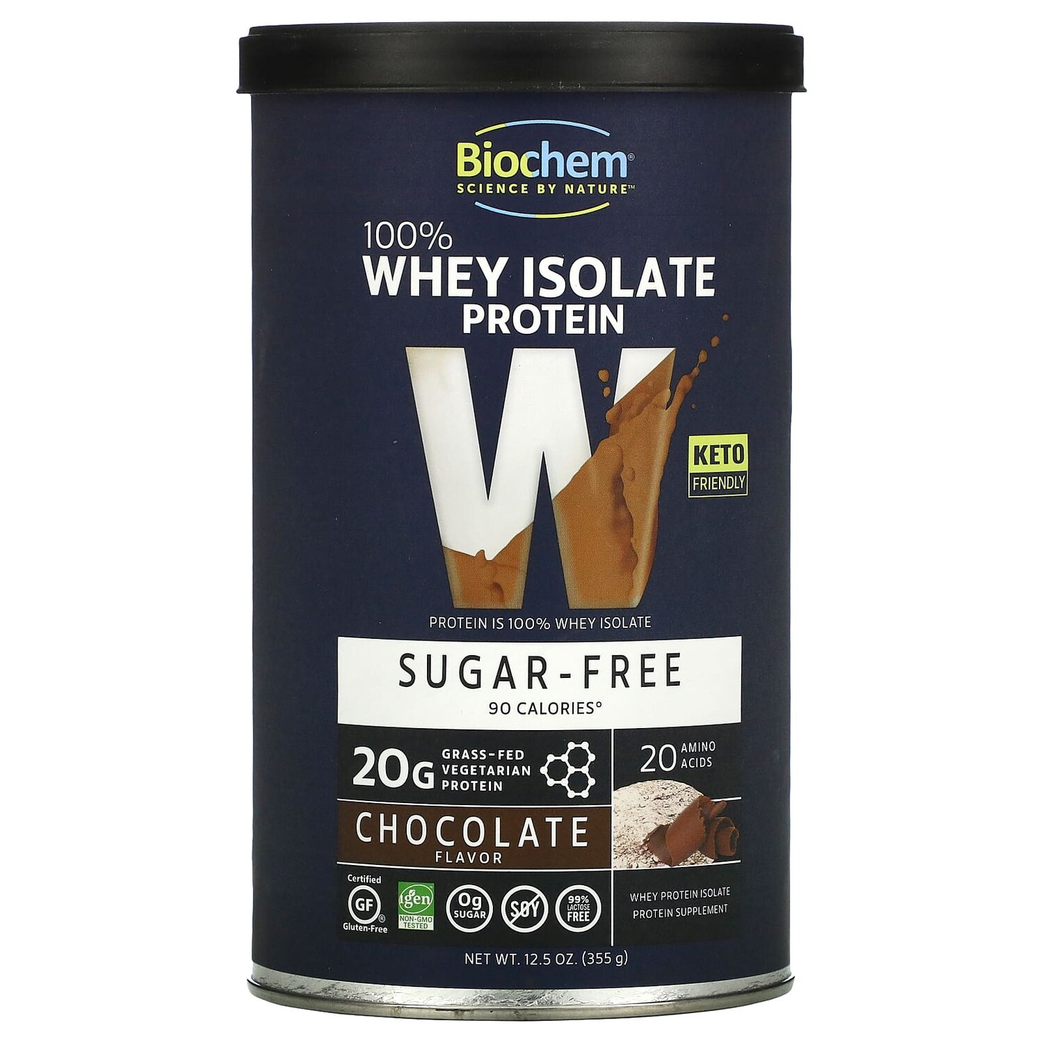 

Biochem 100% Whey Protein Sugar Free Chocolate Flavor 12.5 oz (355 g)