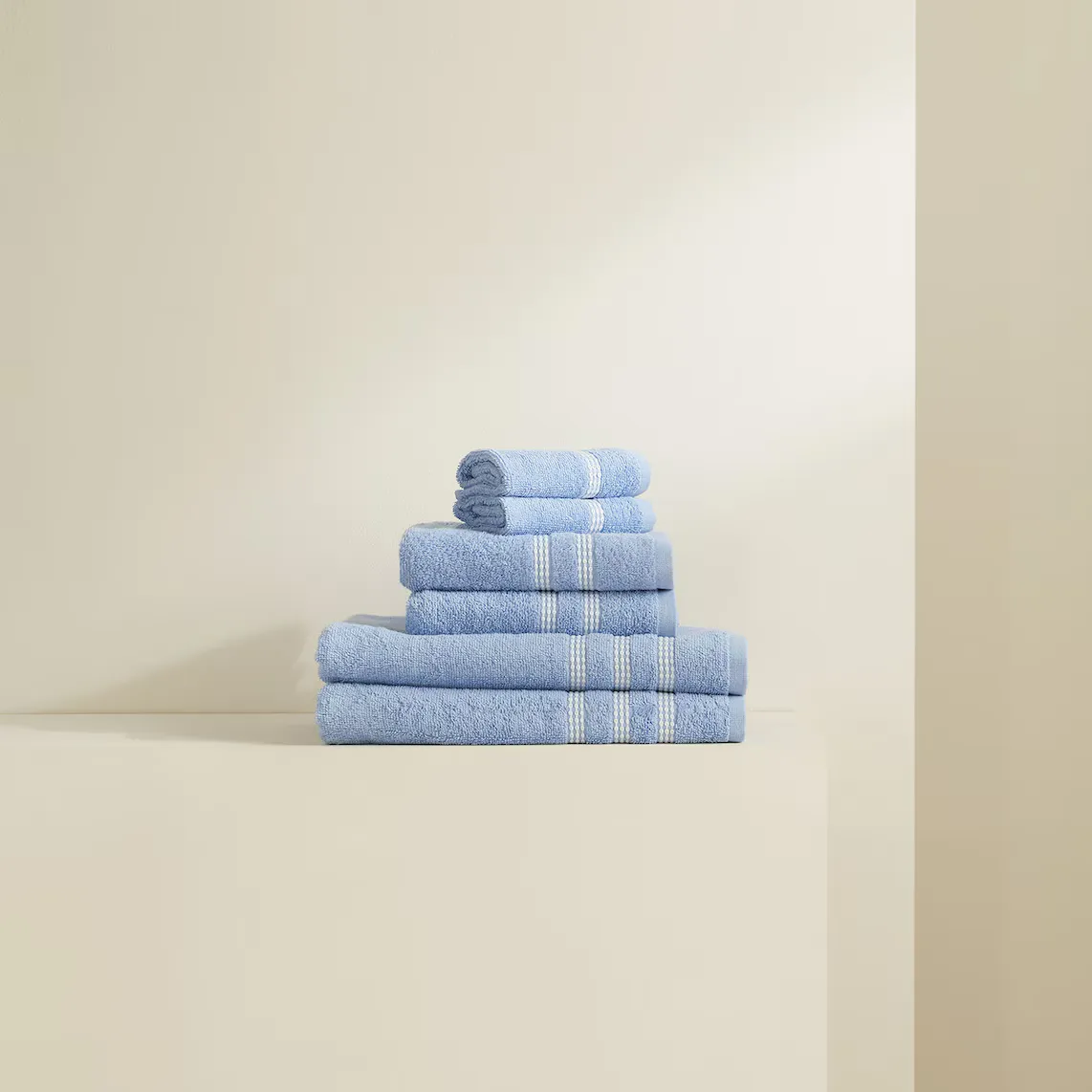 

Набор из 6 хлопковых полотенец 450 г/м2 Lirio Basics El Corte Inglés, синий