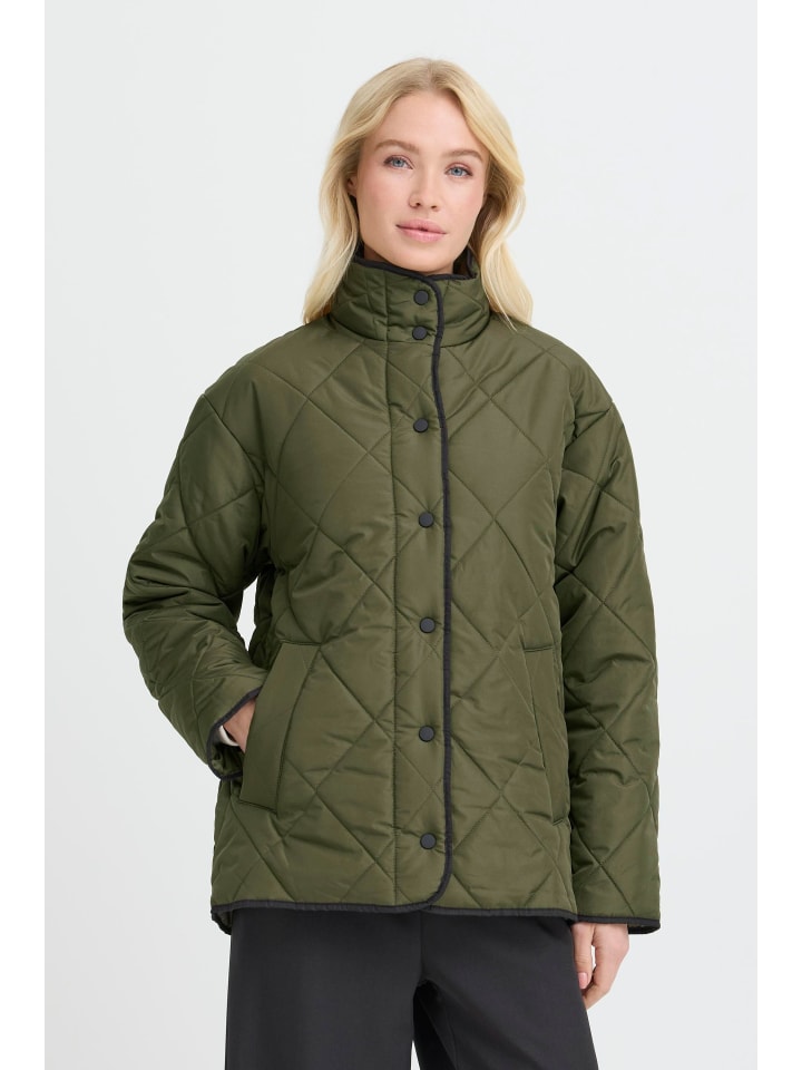 

Стеганая куртка OXBMMBELIS LOOSE JACKET зеленого цвета Oxmo