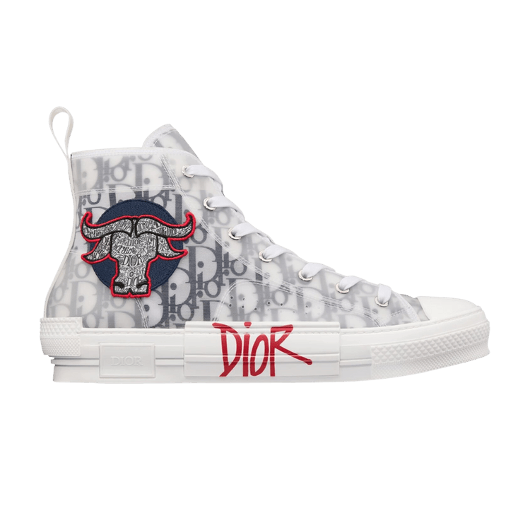 

Кроссовки Shawn Stussy x Dior B23 High 'Ox Head Embroidery Patch', белый