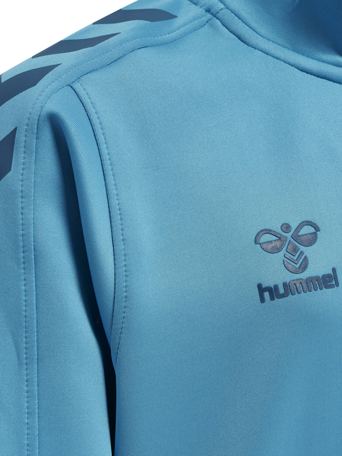 Толстовка Hummel Mit Kurzem Reißverschluss Hmlcore Xk Half Zip Poly Sweat Kids, цвет BLUE DANUBE — фото 3