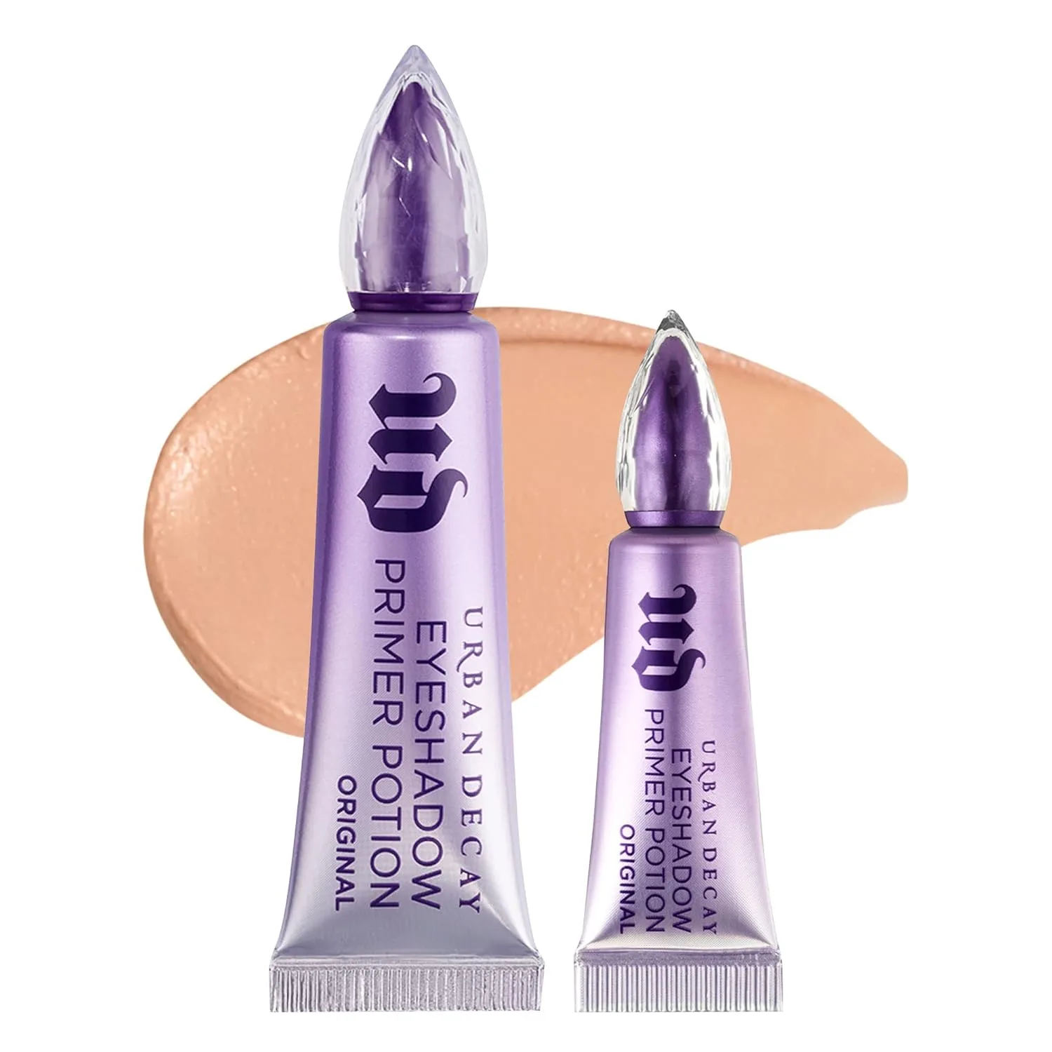 Urban Decay Eyeshadow Primer Potion Set - праймер для век Nude, стойкий макияж без складок, для жирных век, 9,8 мл + 4,7 мл