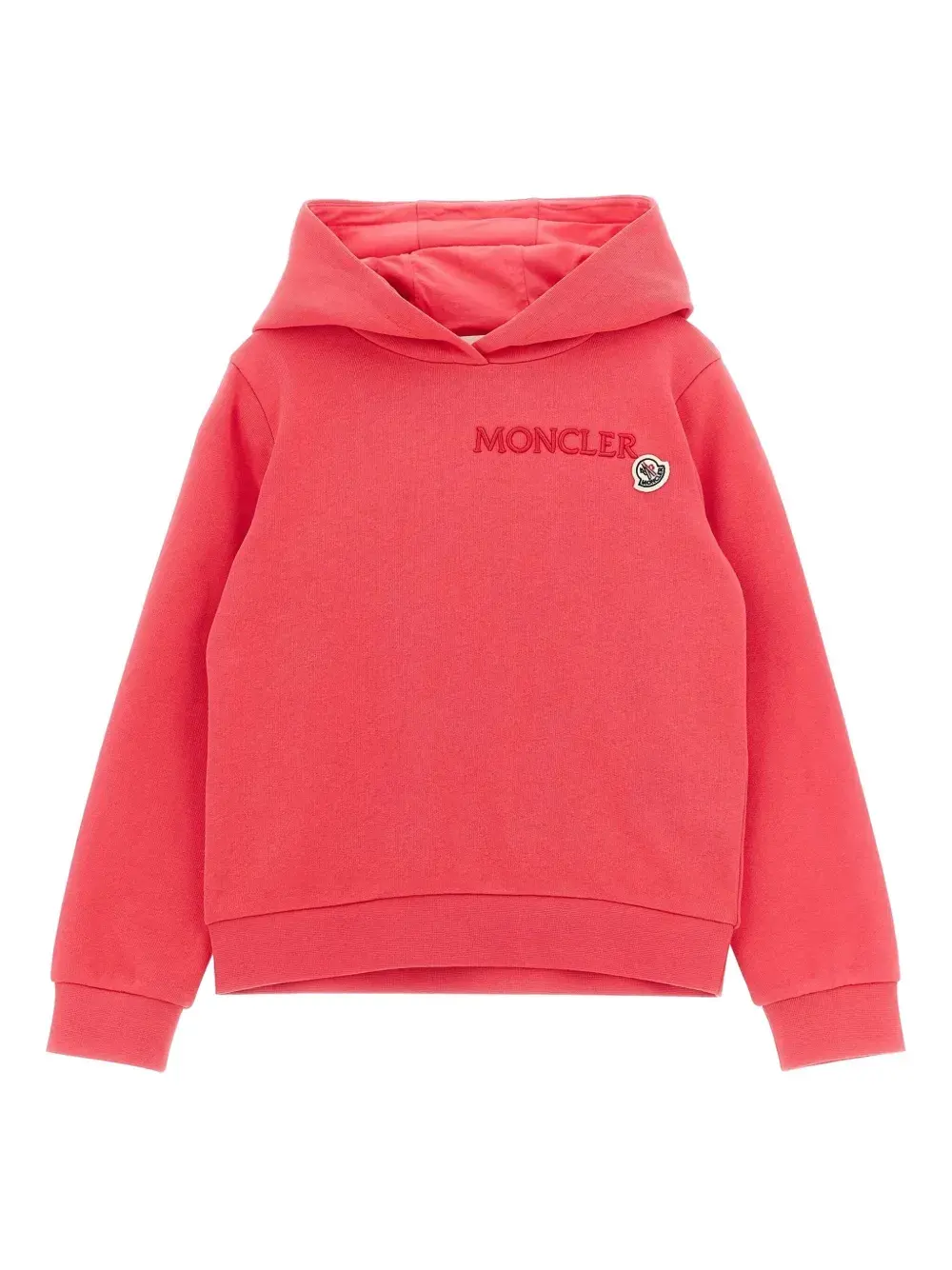 

Худи с логотипом Moncler Enfant, розовый