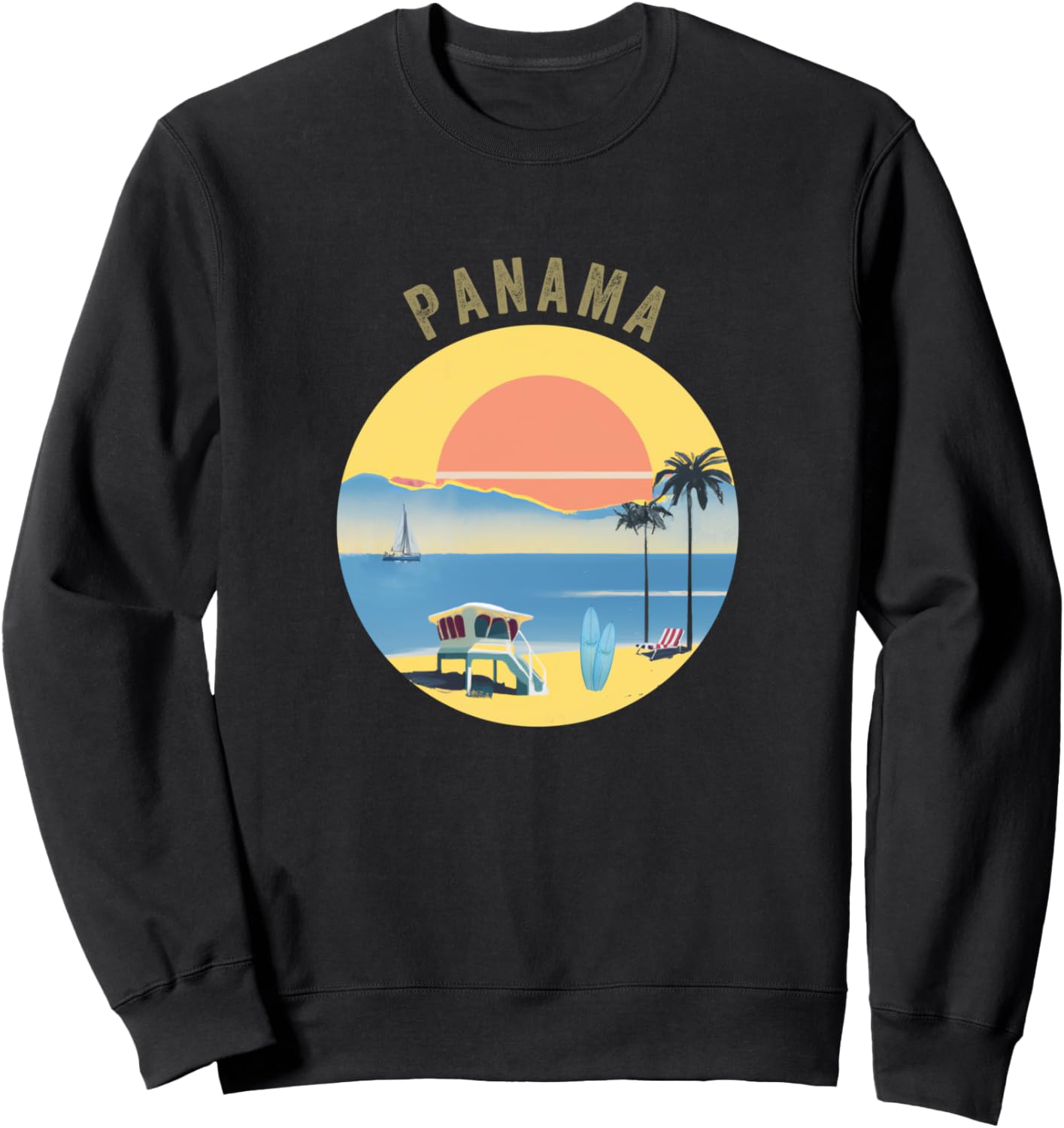 

Сувенирная одежда из Панамы в стиле ретро и винтаж. Панамская толстовка Panama Retro Souvenir Apparel, черный