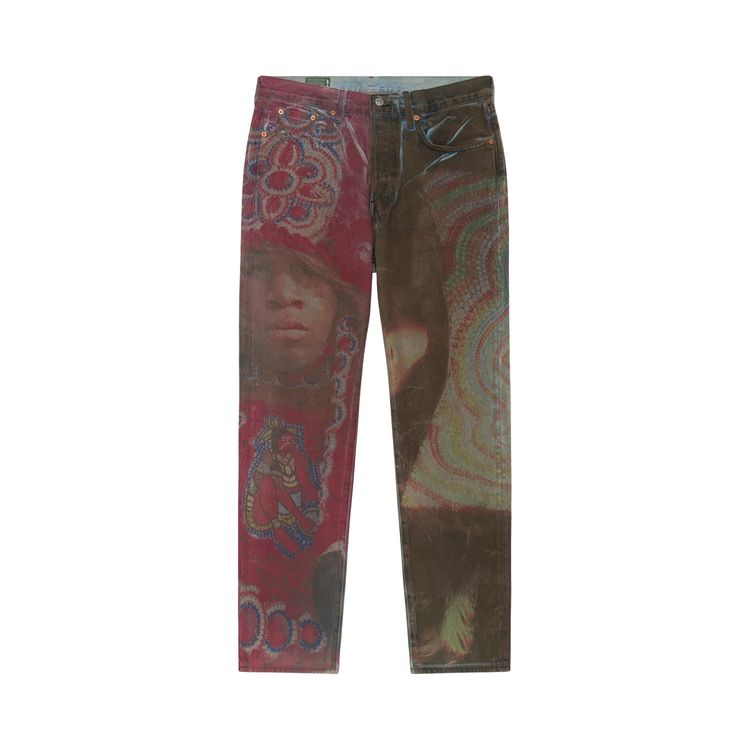 

Джинсы Denim Tears x Levi's Denim Tears Big Chief Demond 568 Denim Jeans 'Multicolor', разноцветный