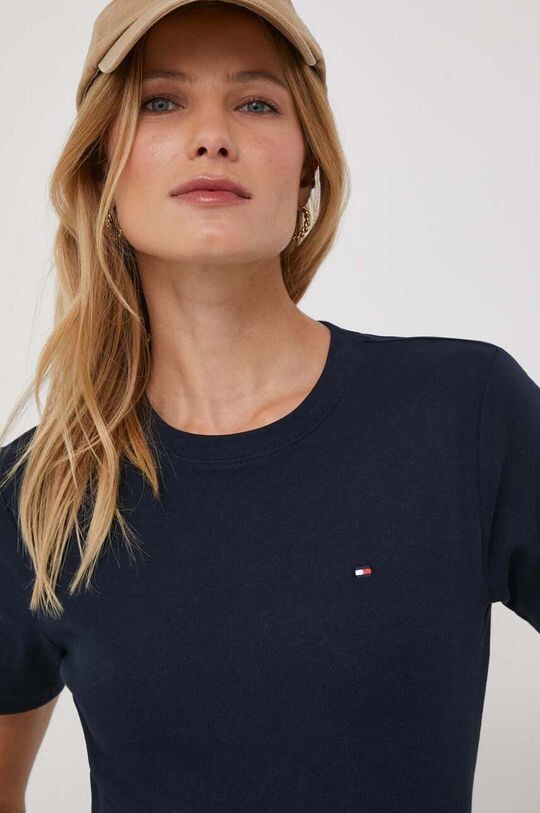 

Хлопковая футболка Tommy Hilfiger, темно-синий