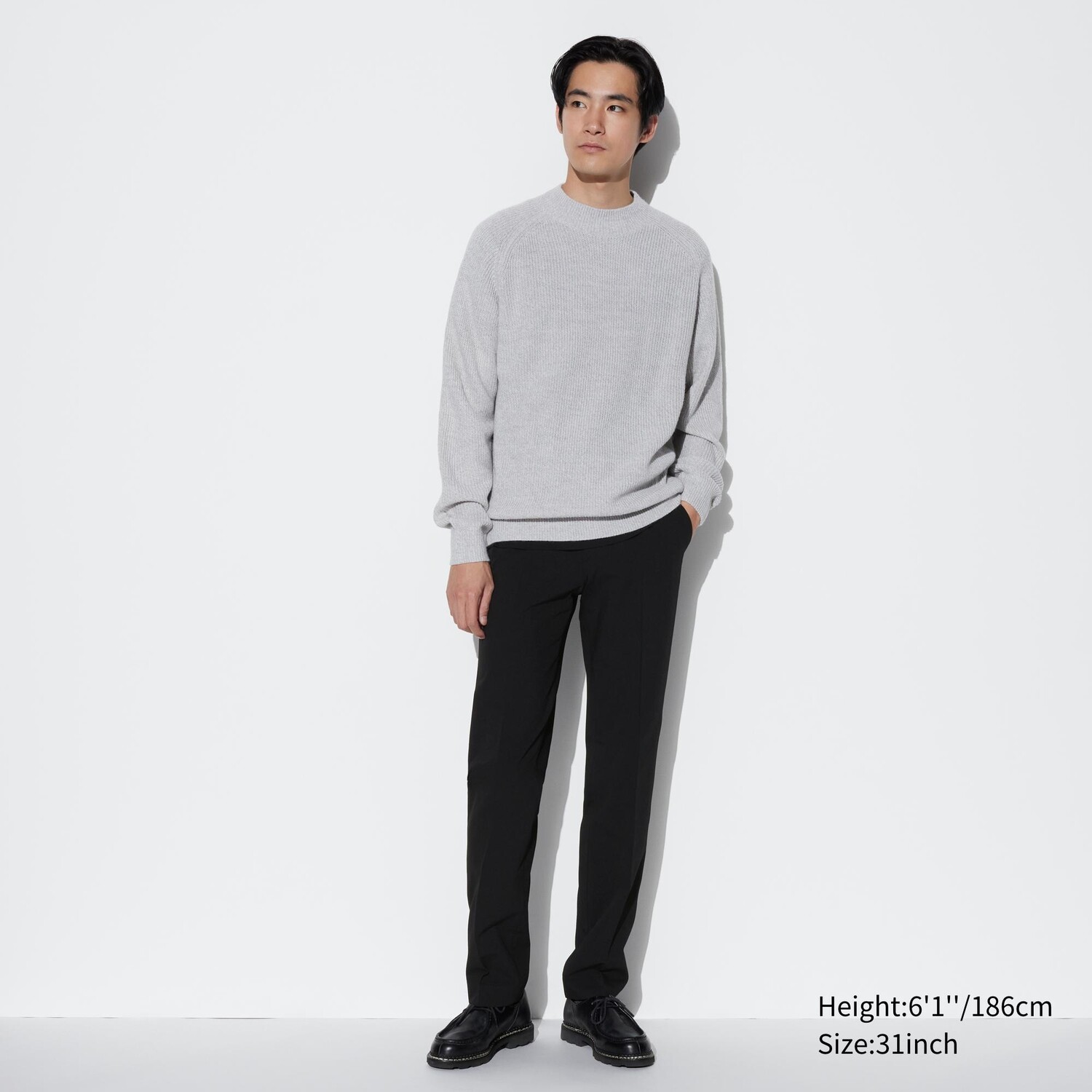 

Сверхлегкие шерстяные брюки AirSense (длинные) UNIQLO, черный