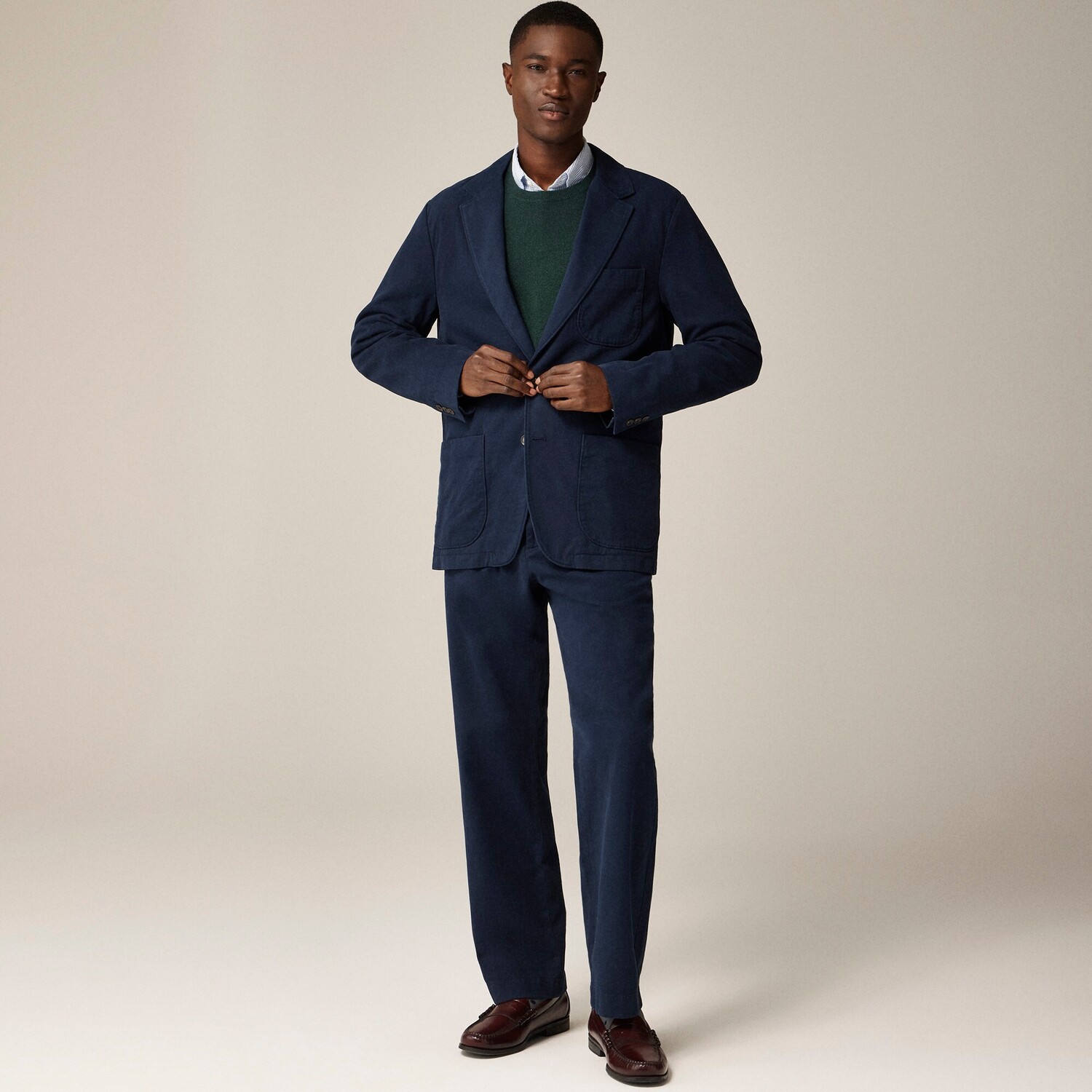 

Пиджак Kenmare свободного кроя из итальянской хлопковой смеси J.Crew, синий