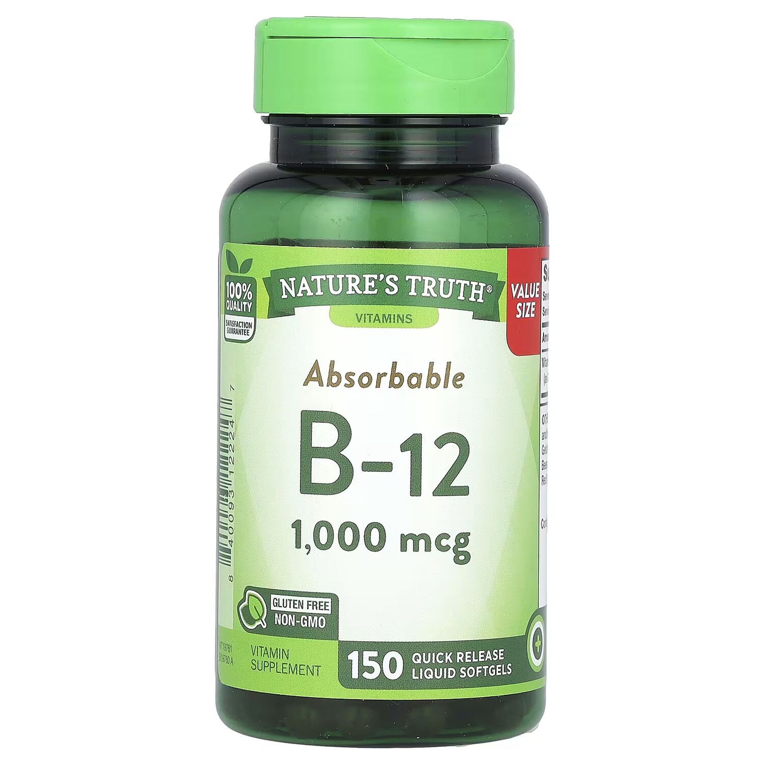 

Витаминная добавка Nature's Truth Absorbable B-12, 150 жидких таблеток