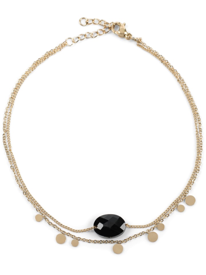 

StyleBREAKER Золотой/черный браслет на лодыжку