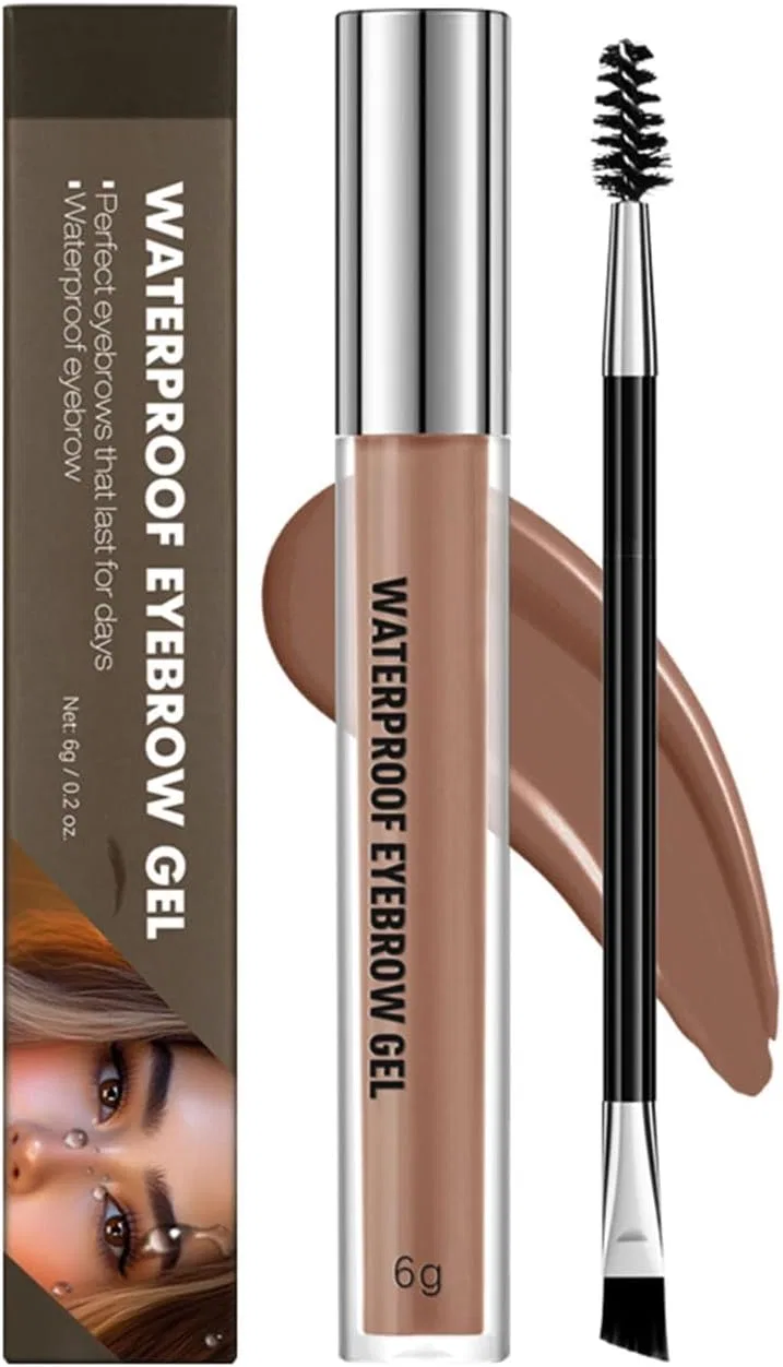 Гель для бровей Quick Drying Eyebrow Gel Kiacamu, двойная кисточка, 12x1.5 см